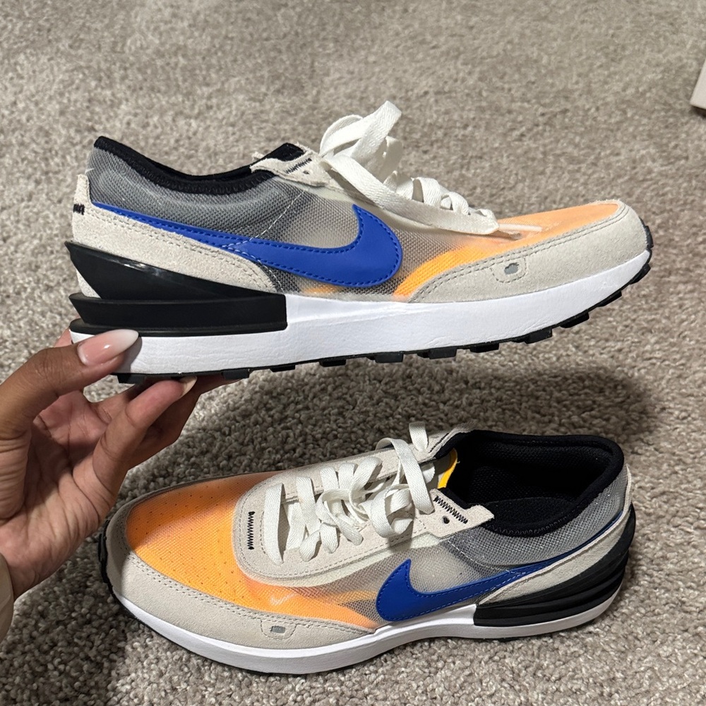Nike Orange and Blue Sneakers